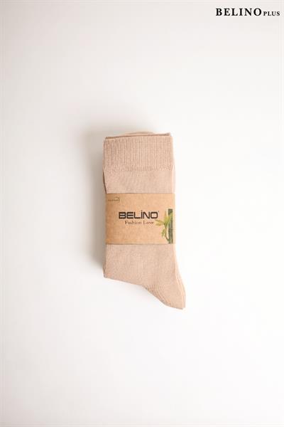 Bej Organic Bambu 4 lü  Paket Dikişsiz Kadın Çorabı