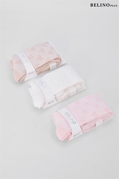 3 Lü Paket Jakar Desenli Kız Bebek Pamuklu Külotlu çorap			
