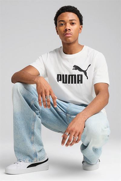 Puma ESS No.1 Logo Tee Erkek Baskılı T-Shirt Beyaz Renk