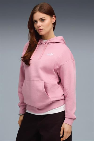  Puma Essentials Small No.1 Logo Kadın Pembe Kapüşonlu Sweatshirt 