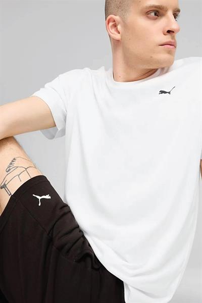 Puma Tad Ess Solid Cat Tee Lc Erkek Spor Tişört Beyaz Drycell