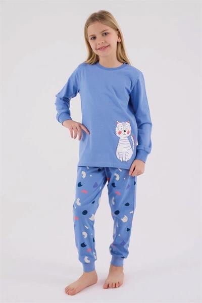Rolypoly Kız Çocuk Açık İndigo Pijama Takımı