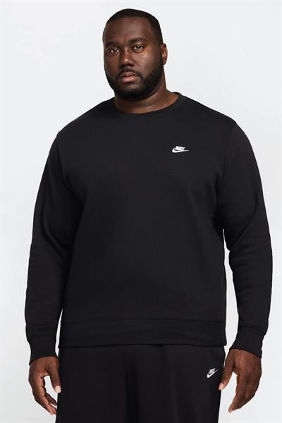 Nike Club Fleece Crew Erkek Siyah Sweatshirt