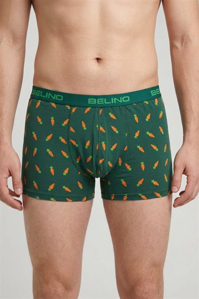  Desenli Erkek Boxer- Carrot Charm