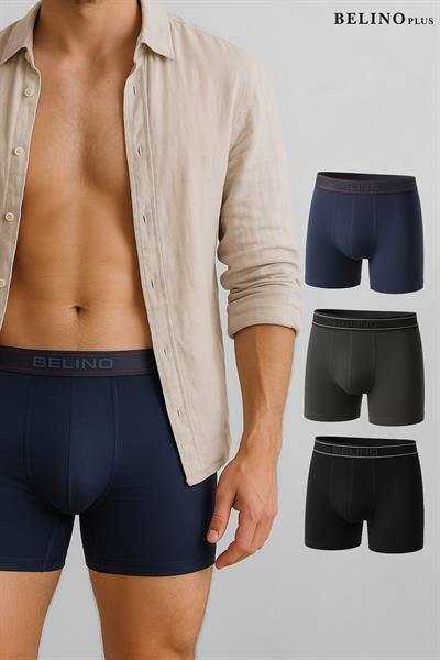 For Men Bamboo Likralı Ultra Soft Erkek Boxer Short 3 lü Kutu - BelinoPlus