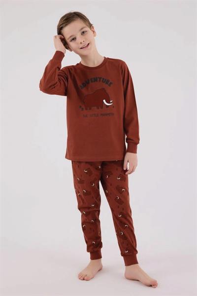 Rolypoly Erkek Çocuk  Kahverengi Pijama Takımı	