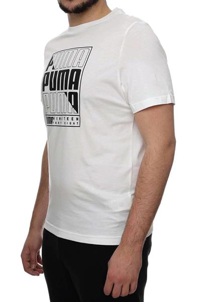 Puma Graphics Box Erkek Beyaz Günlük Stil T-Shirt