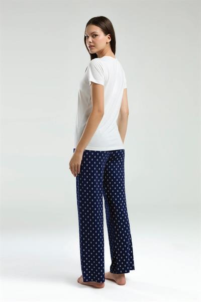 Pierre Cardin Kadın Beyaz Kısakollu Pijama Takımı