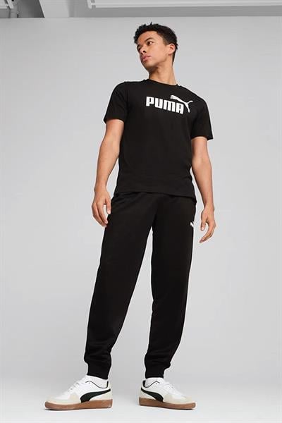 Puma ESS No.1 Logo Tee Erkek Baskılı T-Shirt Siyah Renk