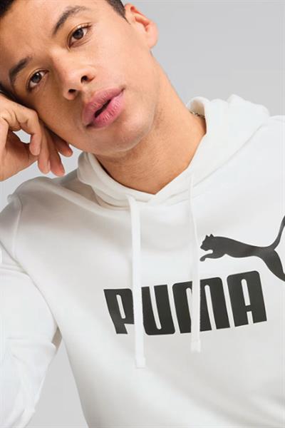 Puma Essential No. 1 Logo Erkek Beyaz Günlük Stil Sweatshirt