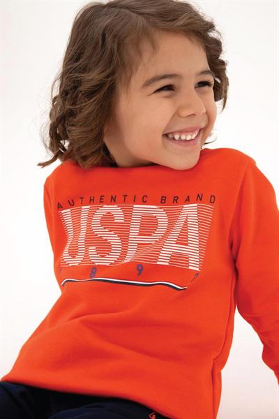 U.s. Polo Assn Erkek Çocuk Uzun Kol Nar Çiçeği Eşofman Takım 