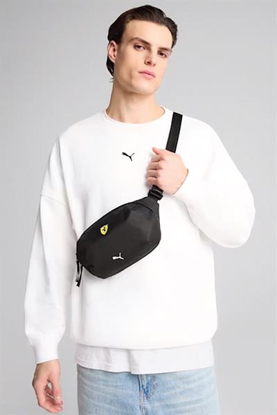 Puma Ferrari Race Siyah Unisex Logo Detaylı Bel Çantası