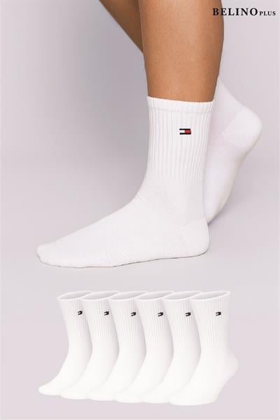 Penye 6 Lı Paket Erkek Spor Çorap Beyaz Renk