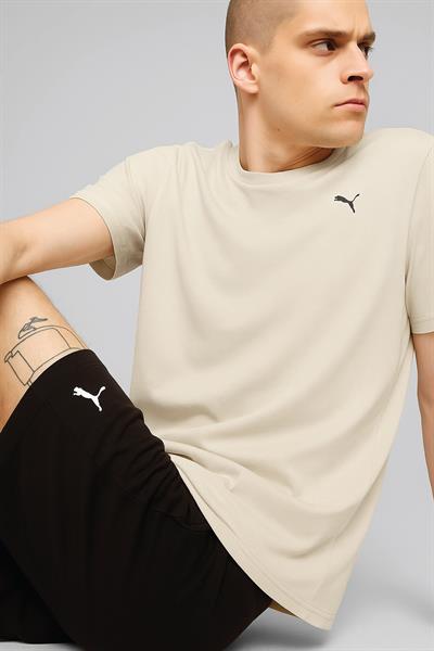 Puma Tad Ess Solid Cat Lc Erkek Krem Antrenman T-Shirt