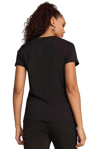 Puma ESS No.1 Logo Tee Kadın Baskılı T-Shirt Siyah Renk