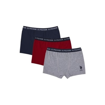 U.s Polo Assn.Erkek Çocuk 3 Lü Çocuk Boxer Takım 3-14 Yaş