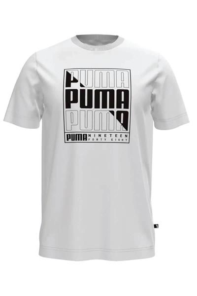 Puma Graphics Box Erkek Beyaz Günlük Stil T-Shirt