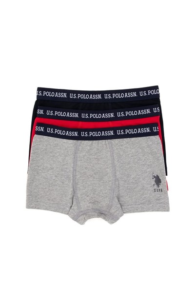 U.s Polo Assn.Erkek Çocuk 3 Lü Çocuk Boxer Takım 3-14 Yaş