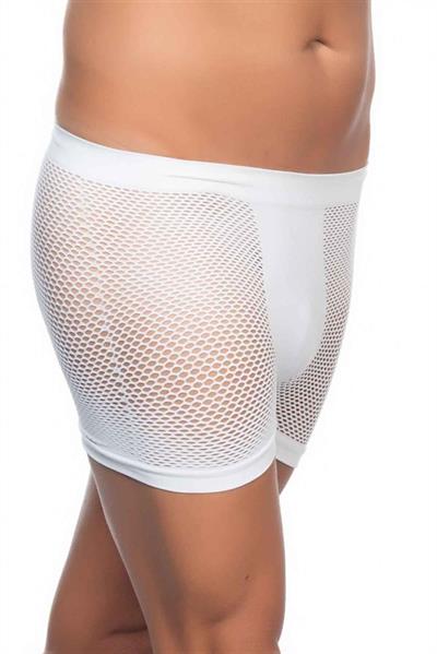 Beyaz MI Emay 2106 Fileli Soft Erkek Boxer