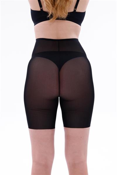Siyah MI EMAY 2705 Lazer Tül Toparlayıcı Paçalı Boxer Hayalet Korse