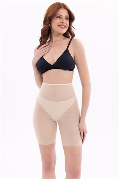 Ten MI EMAY 2705 Lazer Tül Toparlayıcı Paçalı Boxer Hayalet Korse