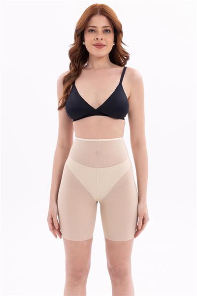 Ten MI EMAY 2705 Lazer Tül Toparlayıcı Paçalı Boxer Hayalet Korse
