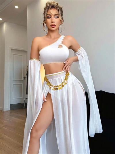 Kadın Fantazi Beyaz Özel Tasarım Harem Kostüm 2274