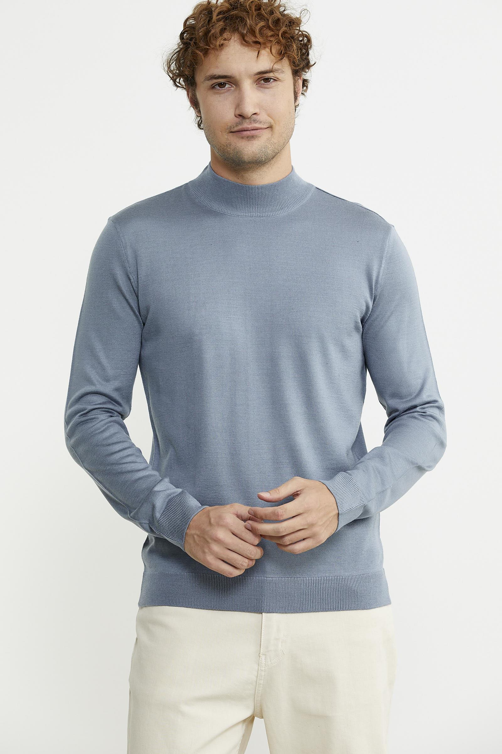 12108 Yarım Balıkçı Yünlü Triko Erkek Kazak