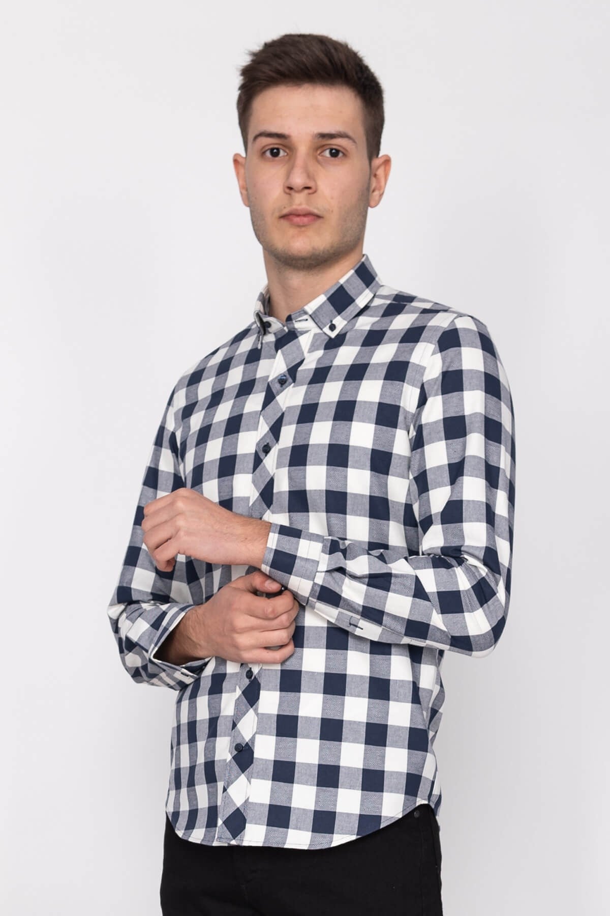 2114 ERTEN SF KARELİ GÖMLEK