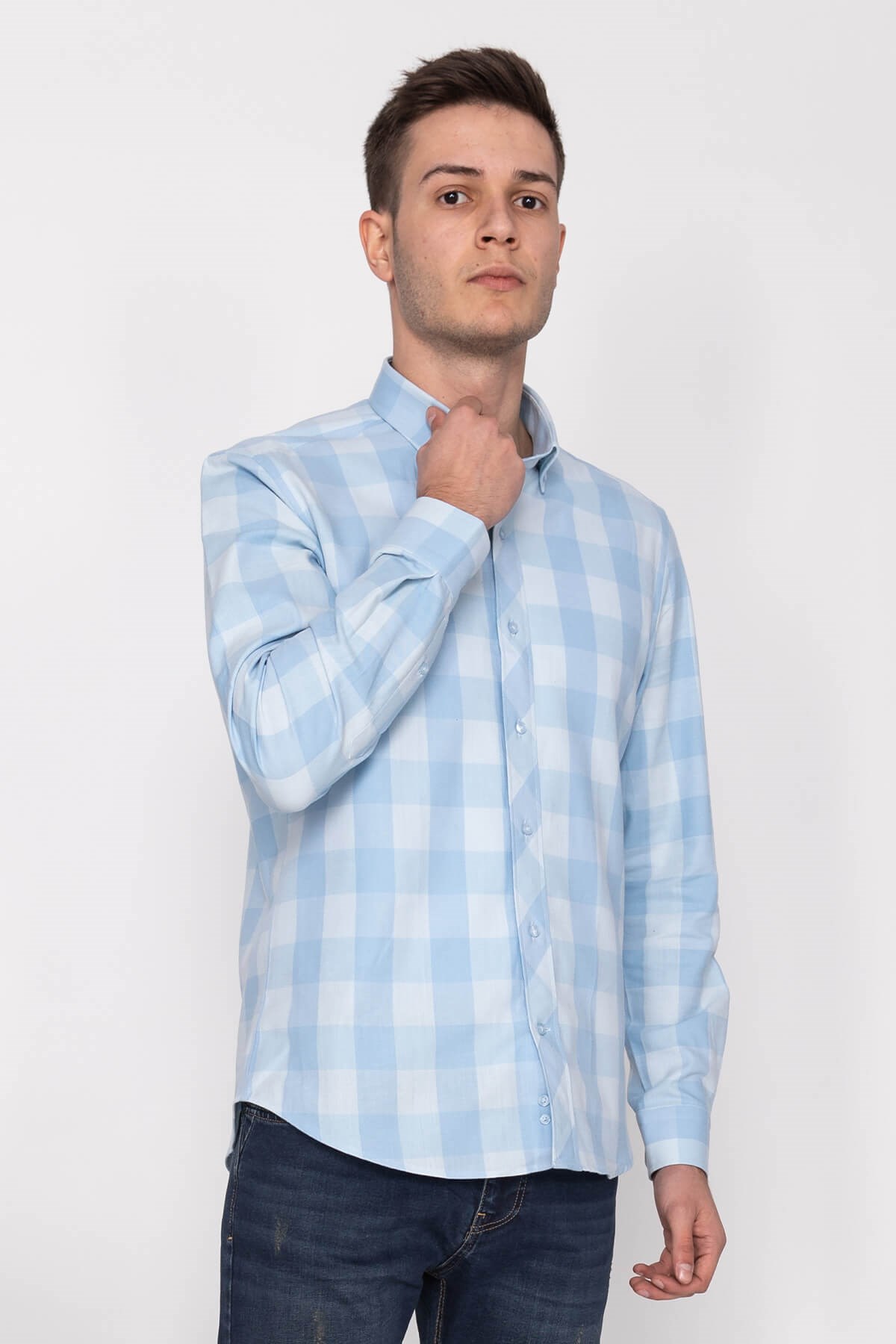 2114 ERTEN SF KARELİ GÖMLEK