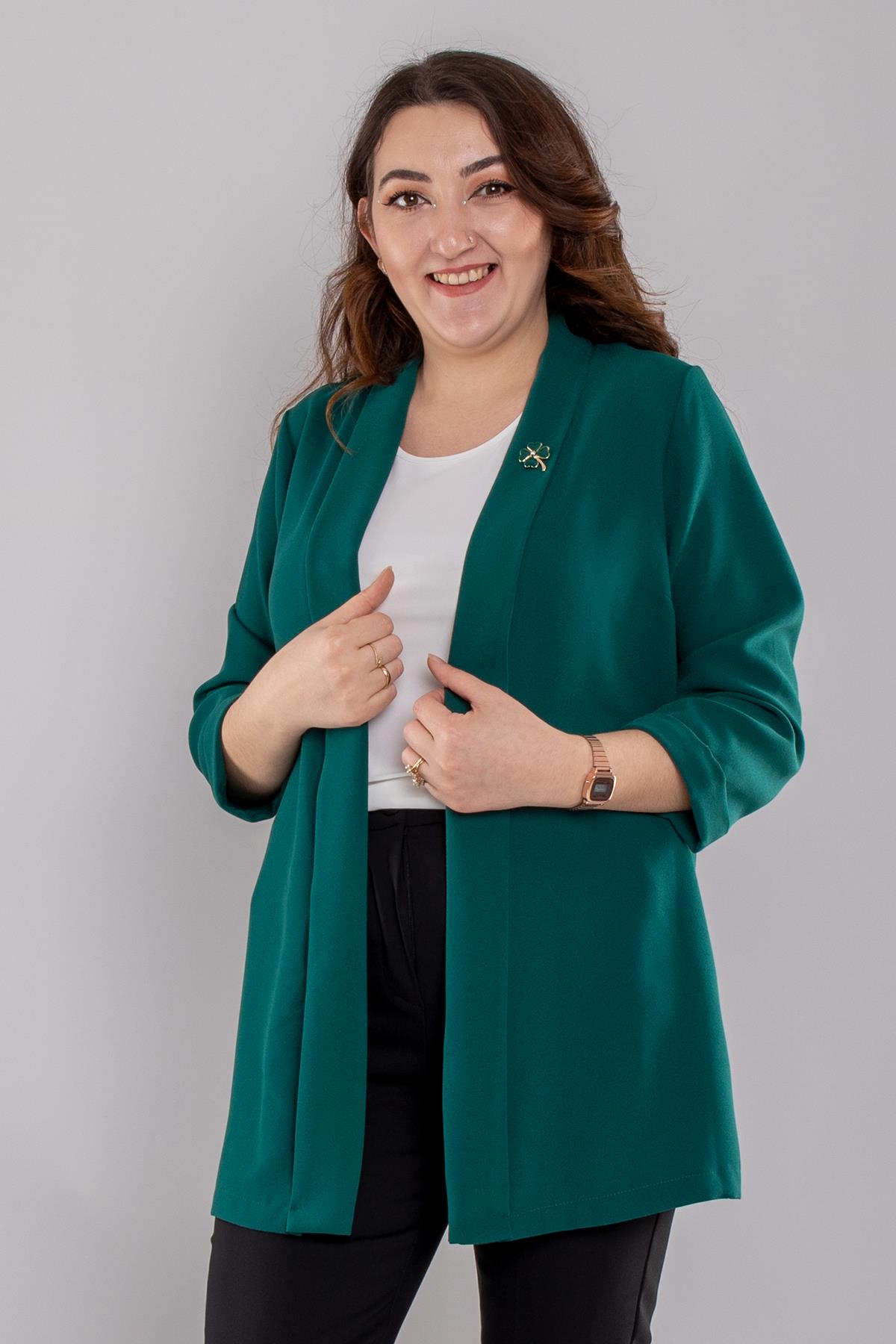 4601 Büyük Beden Atletli Broşlu İkili Takım