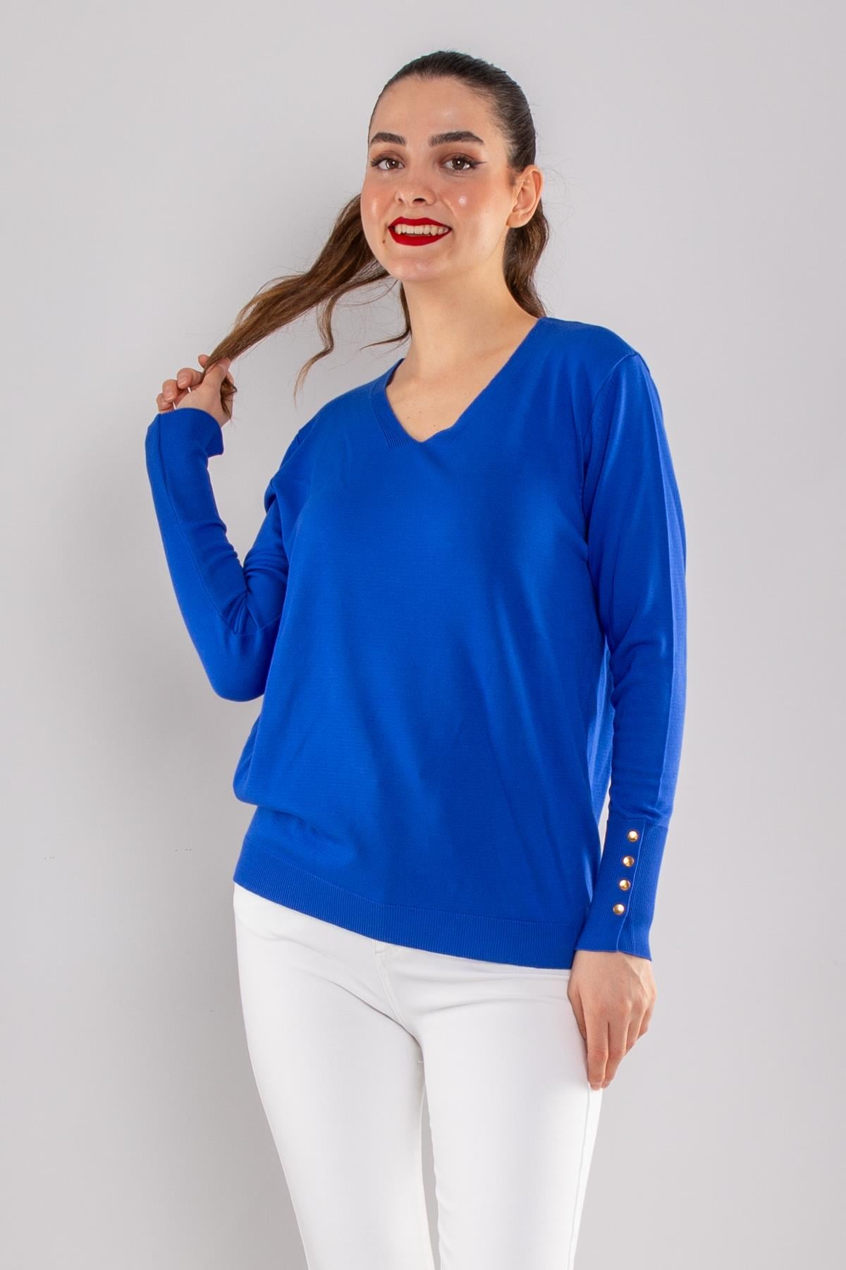 751 Vyaka Kol Aksesuarlı Merserize Kadın Triko