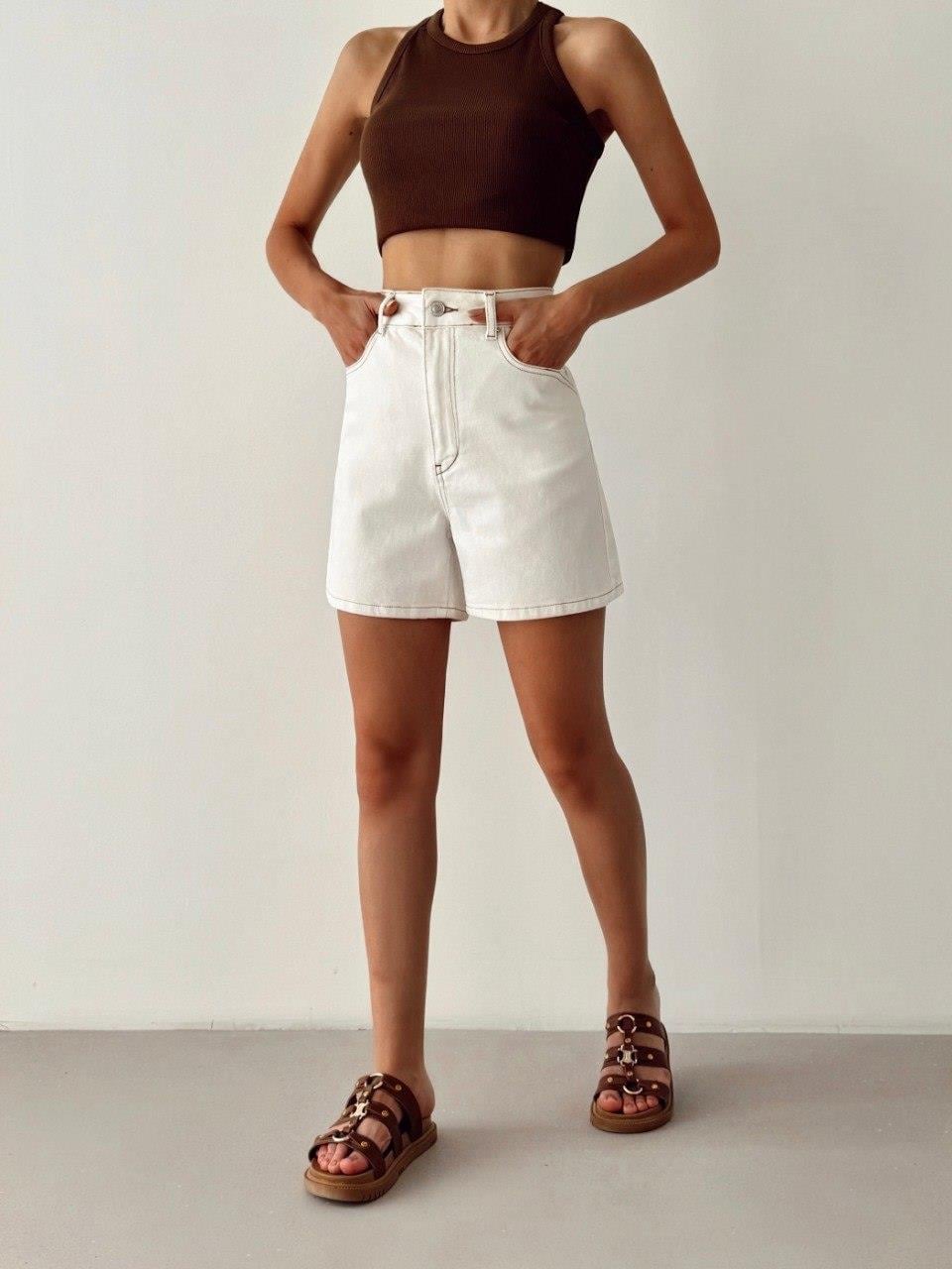 8071 Short Çizgi Detay Kısa Şort