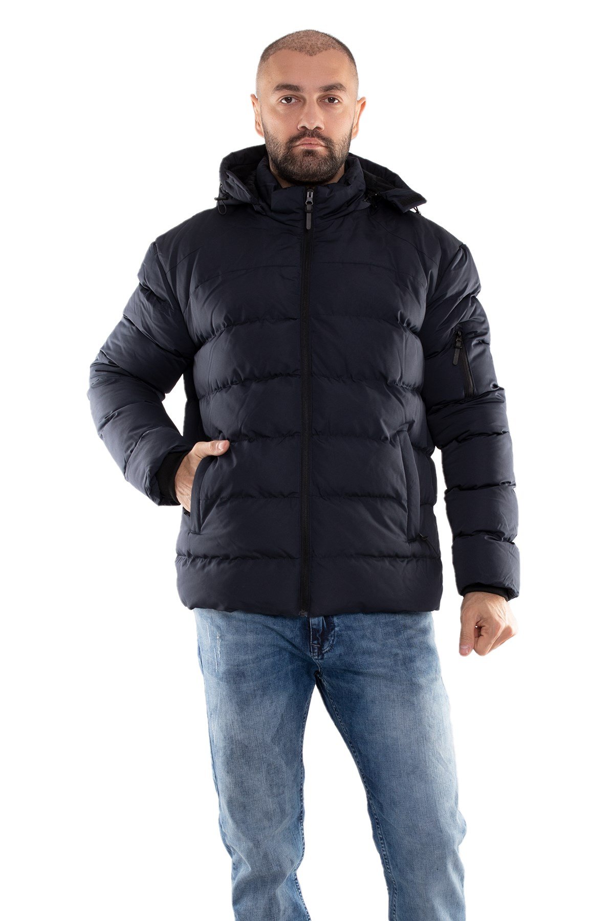 99476-299 RegularFit Kapşonlu Erkek Şişme Mont