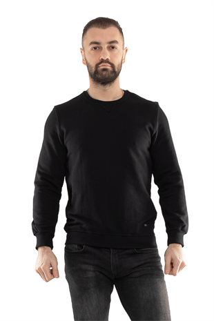 1010 Pamuklu O Yaka Örme Erkek Sweat