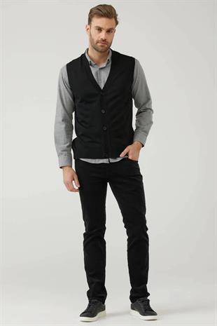 14226 Vyaka Düğmeli Erkek Triko Yelek