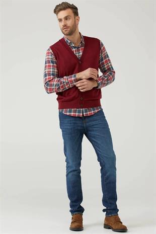 14226 Vyaka Düğmeli Erkek Triko Yelek