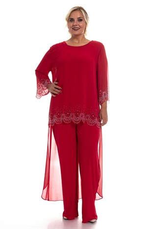 2010 BB Lazer Kesim Taş Detay Pelerinli Tulum