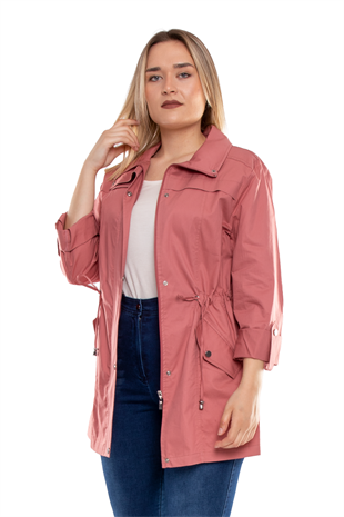 2157 Büyük Beden Beli Bağcıklı Astarsız Pamuklu Kap