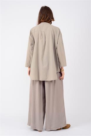 25002 Krizantem Fistolu Pullu Gömlek