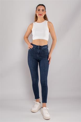 315 Narnia Düz Yüksek Bel Pamuklu Kadın Pantolon