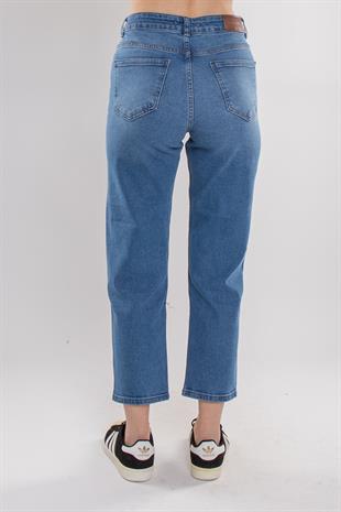 320 Boru Paça Mom Pamuklu Kadın Pantolon