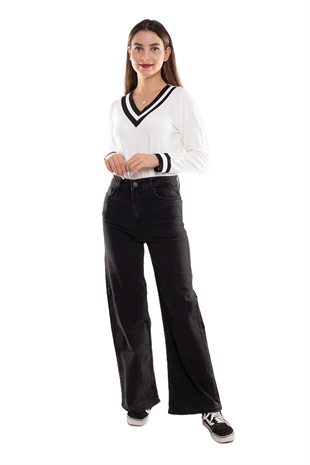 333 Mom BolPaça YüksekBel Pamuklu Kadın Pantolon