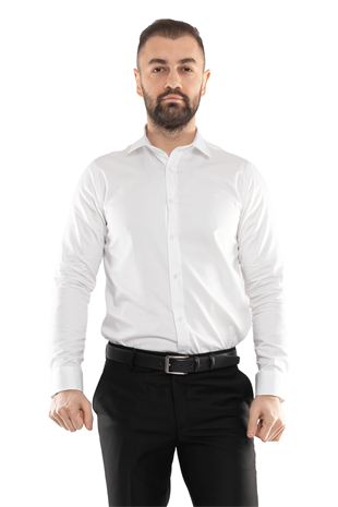 375S Pamuk SlimFit Uzun Kol Gömlek