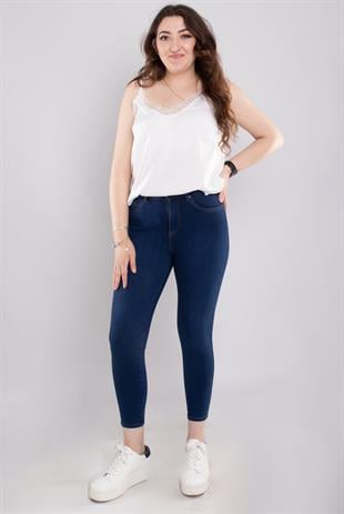 409 Büyük Beden Narnia Yüksek Bel Kadın Pantolon