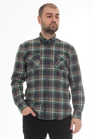 4353 Erten Oduncu Bossa Yaka Düğmeli Klasik Gömlek