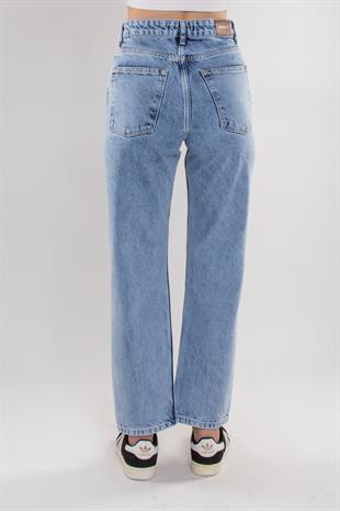 499 Serpme Taşlı Yüksek Bel Pamuklu Kadın Pantolon