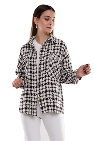 4170 Kazağı Desen Çift Cep Pamuklu Gömlek