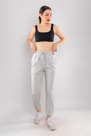 5128 Beli Paçası Lastikli Cepli Çimalı İçi Şardonlu Eşofman