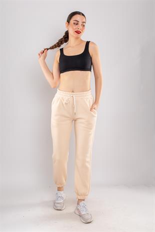 5132 Beli İpli Paça Lastikli İçi Şardonlu Eşofman